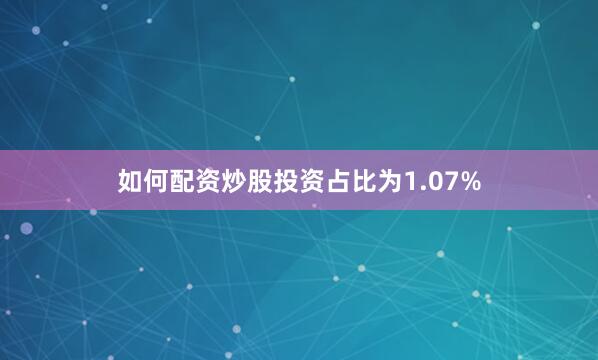 如何配资炒股投资占比为1.07%